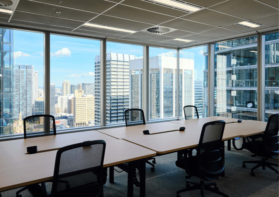 Kyoto ergonomic task chairs at shared workstations in a Sydney small-business office - Chair Dinkum Australia