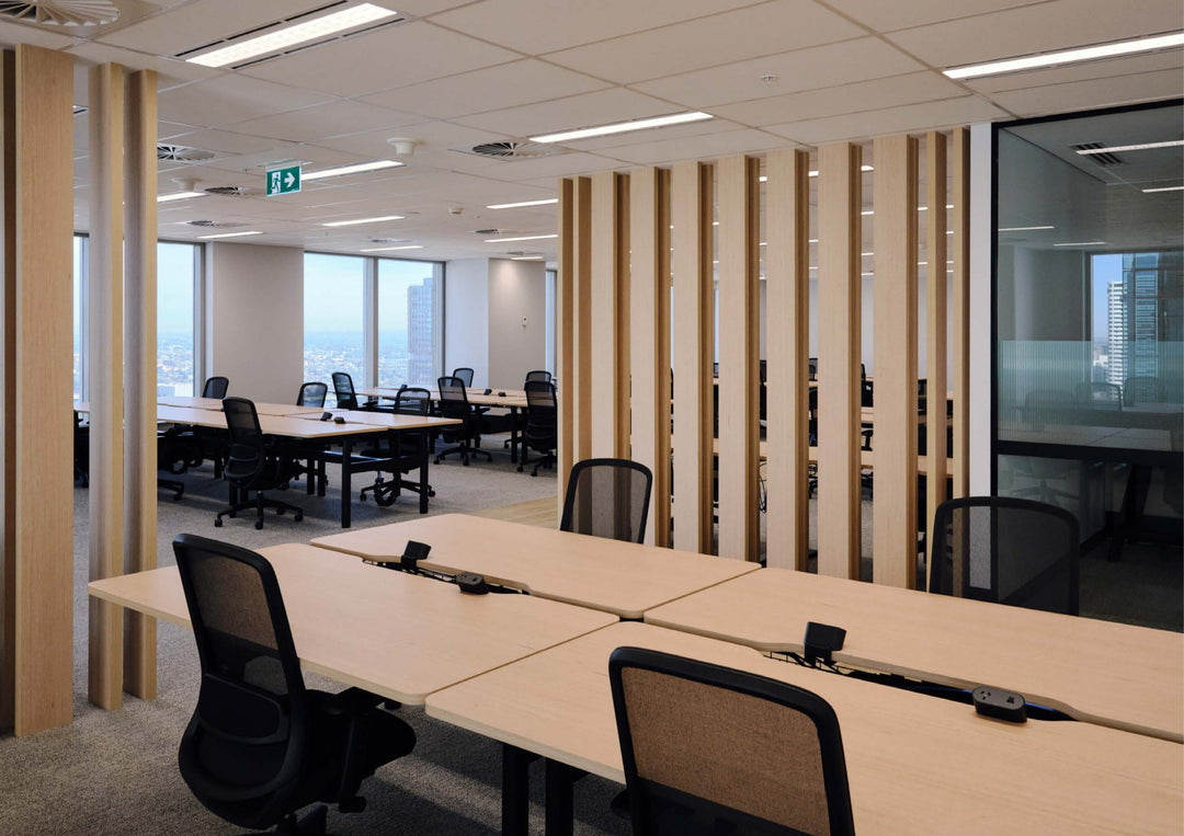 Kyoto ergonomic task chairs at desks across an open-plan Australian office