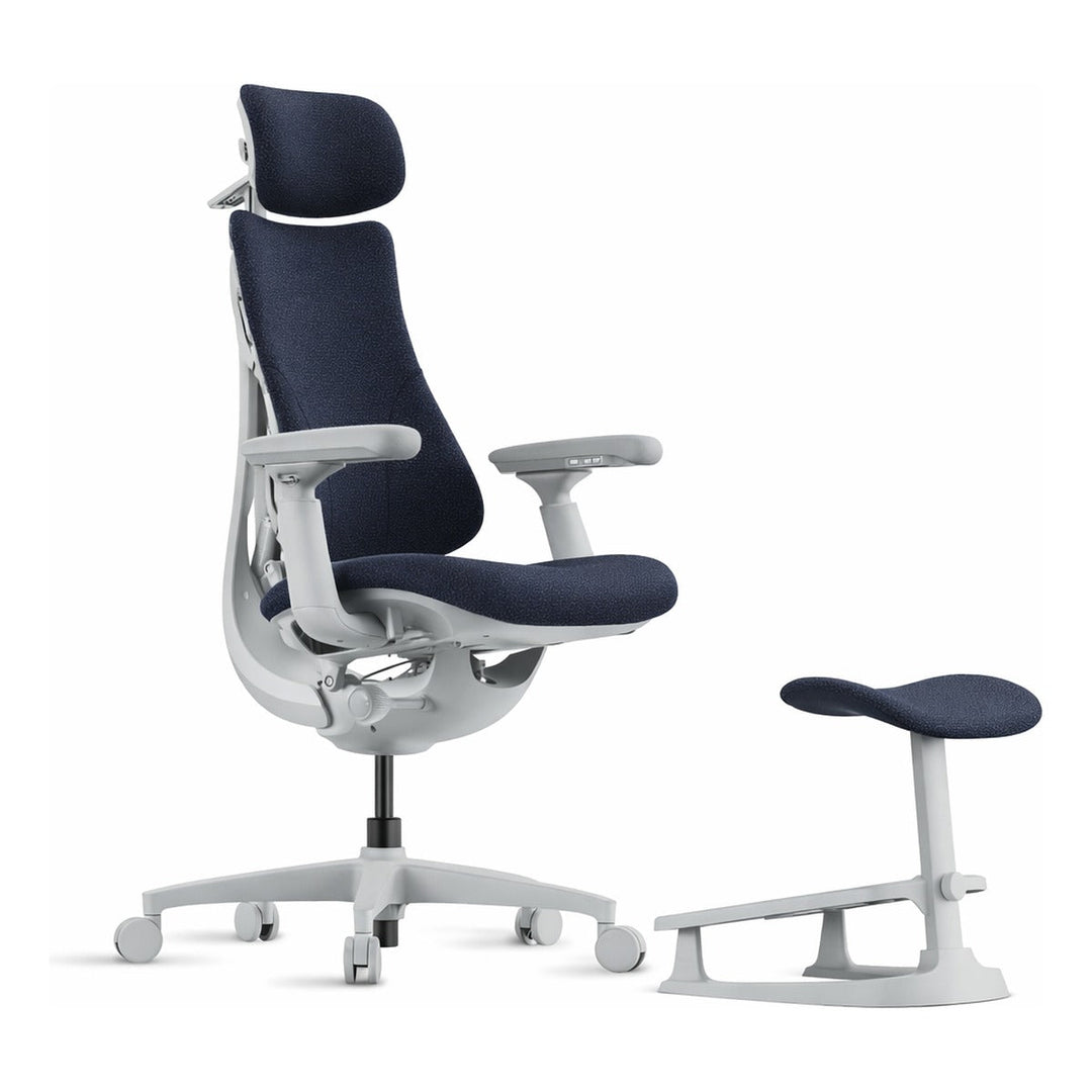 LiberNovo Omni dynamic ergonomic chair in Starship Grey with footrest - Chair Dinkum Australia