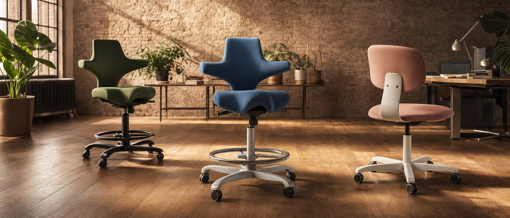 HAG Capisco and Tion ergonomic office chairs Australia, designed for movement and active sitting - Chair Dinkum