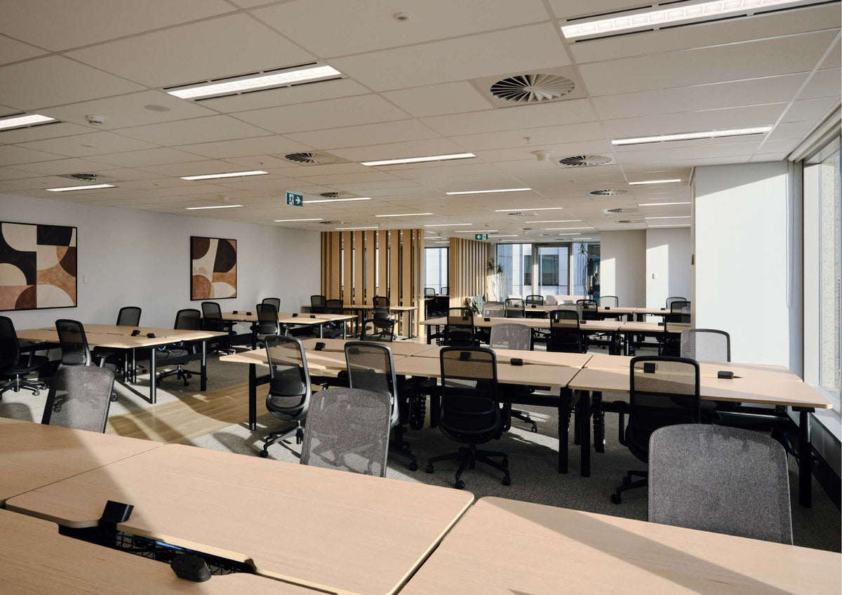 Kyoto task chairs in the Level 30 open-plan workspace, 400 George Street, Sydney