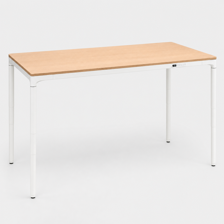 Forma Four-Leg Electric Sit Stand Table Oak White - Chair Dinkum