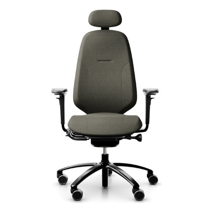 Adjustable Mid Back Task Chair RH Mereo 300 Black Warm Grey sit-stand desk - Chair Dinkum Australia
