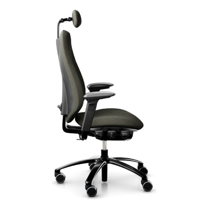 Adjustable Mid Back Task Chair RH Mereo 300 sit-stand desk front view - Chair Dinkum Australia