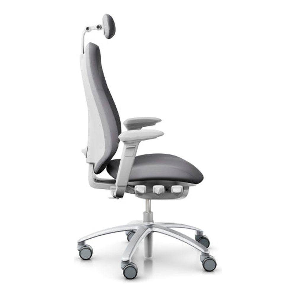 Adjustable Mid Back Task Chair RH Mereo 300 sit-stand desk side view - Chair Dinkum Australia