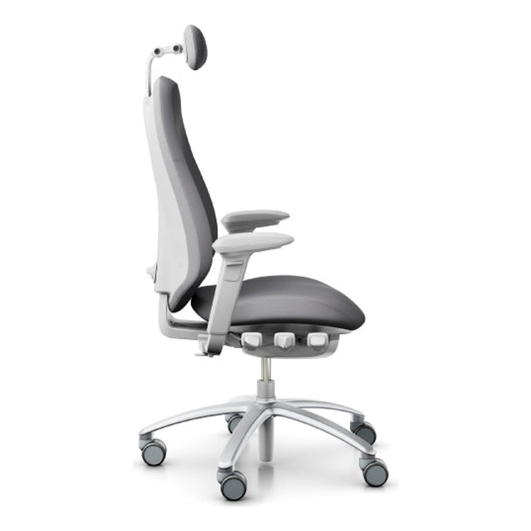 Adjustable Mid Back Task Chair RH Mereo 300 sit-stand desk side view - Chair Dinkum Australia