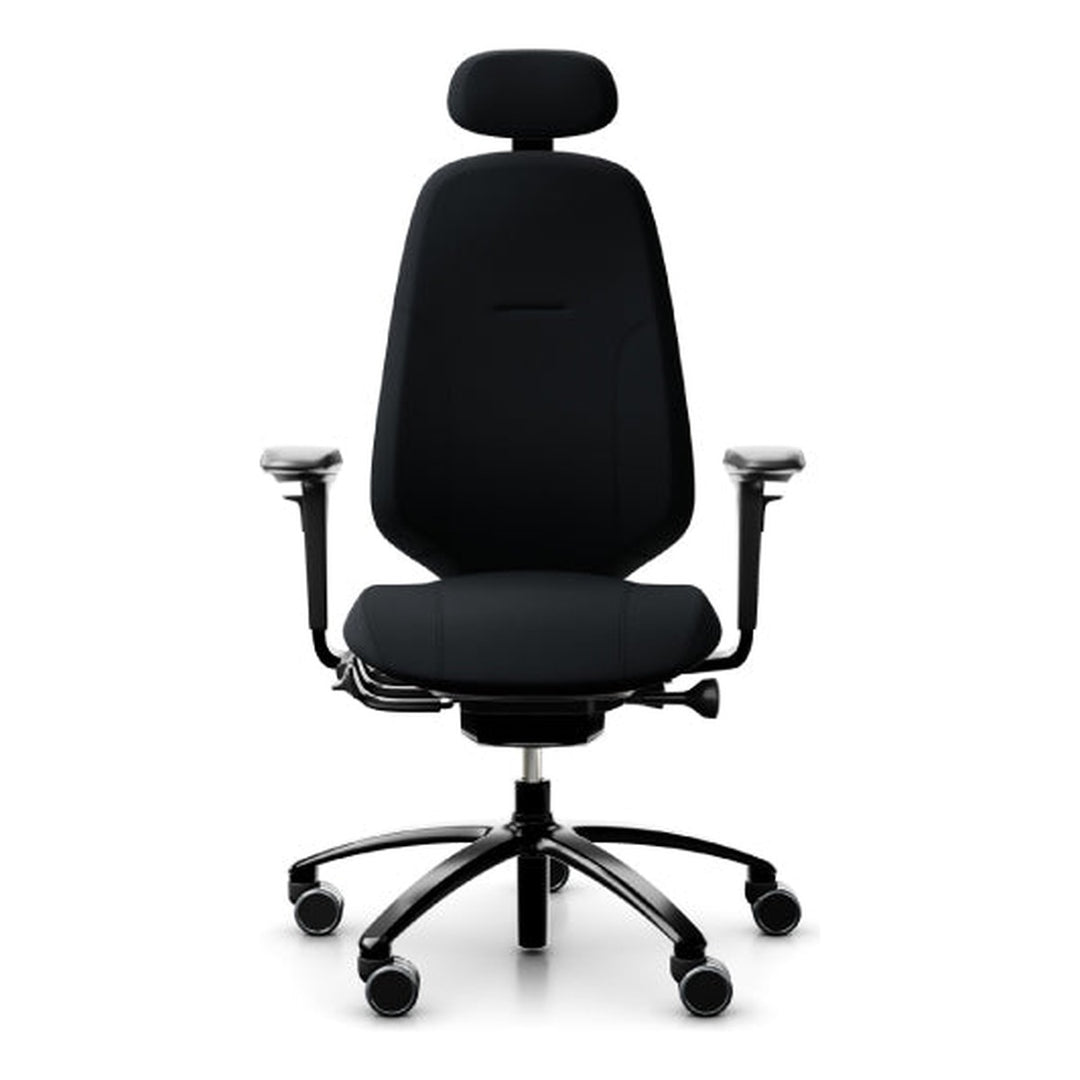 Adjustable Mid Back Task Chair RH Mereo 300 Black Paloma sit-stand desk - Chair Dinkum Australia
