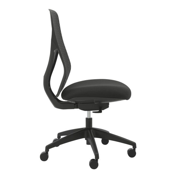 Buro Axon office chair in black without arms, side view