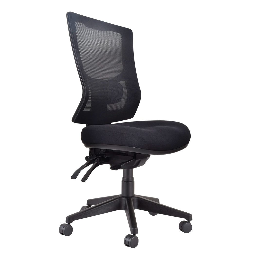Buro Metro II 24/7 high back chair 224-N-153-SS, black nylon base, no arms (Buro Seating photograph)