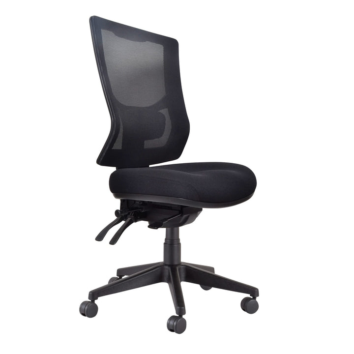 Buro Metro II 24/7 high back chair 224-N-153-SS, black nylon base, no arms (Buro Seating photograph)