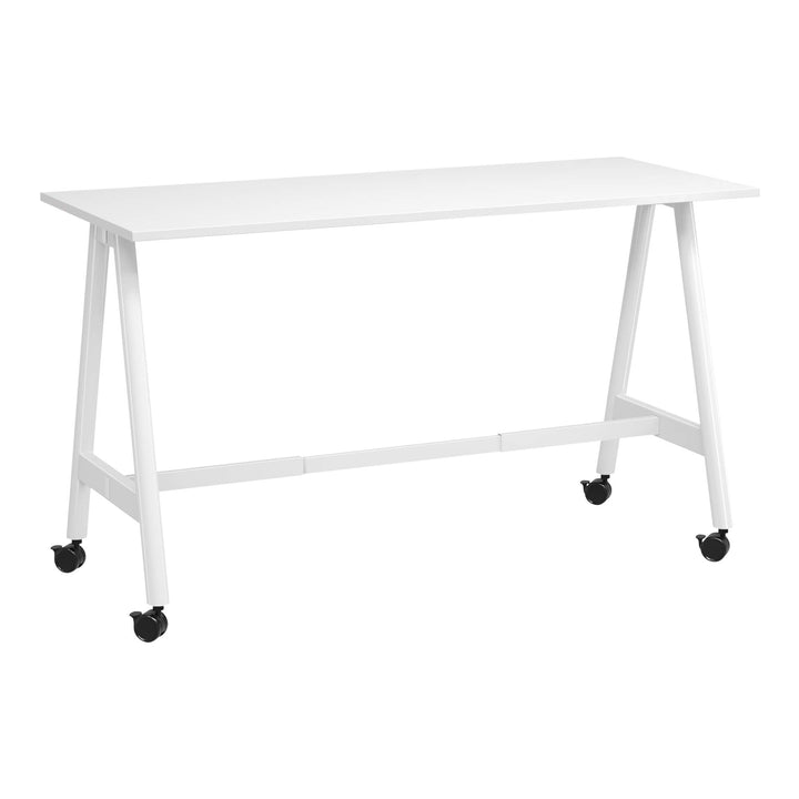 Buro MyWorkSpace A-Frame high training table 1800 x 750 mm, 1040 mm high, white frame, angle view