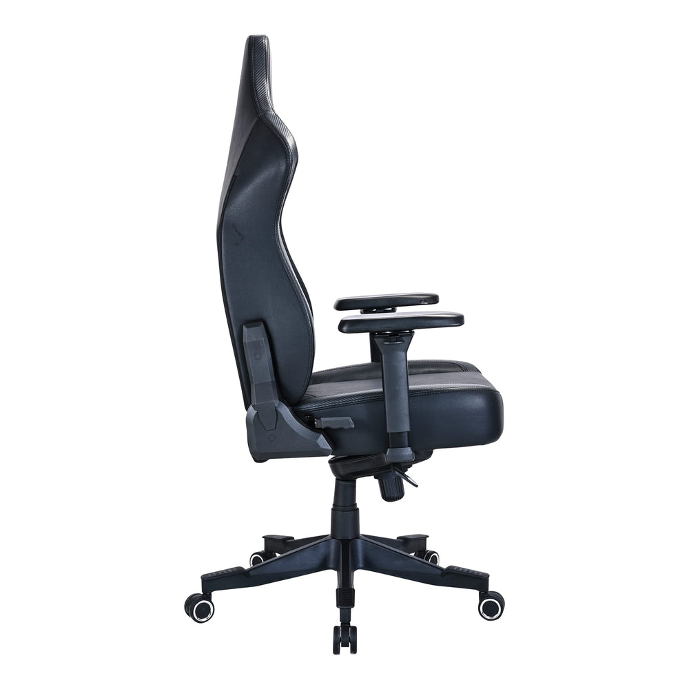 Buro x PowerA Navigator gaming chair in black PU, side view