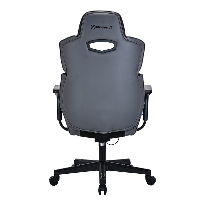 Buro x PowerA Raider gaming chair in grey PU, back view