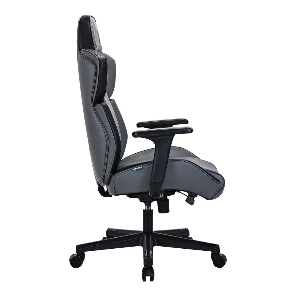 Buro x PowerA Raider gaming chair in grey PU, side view