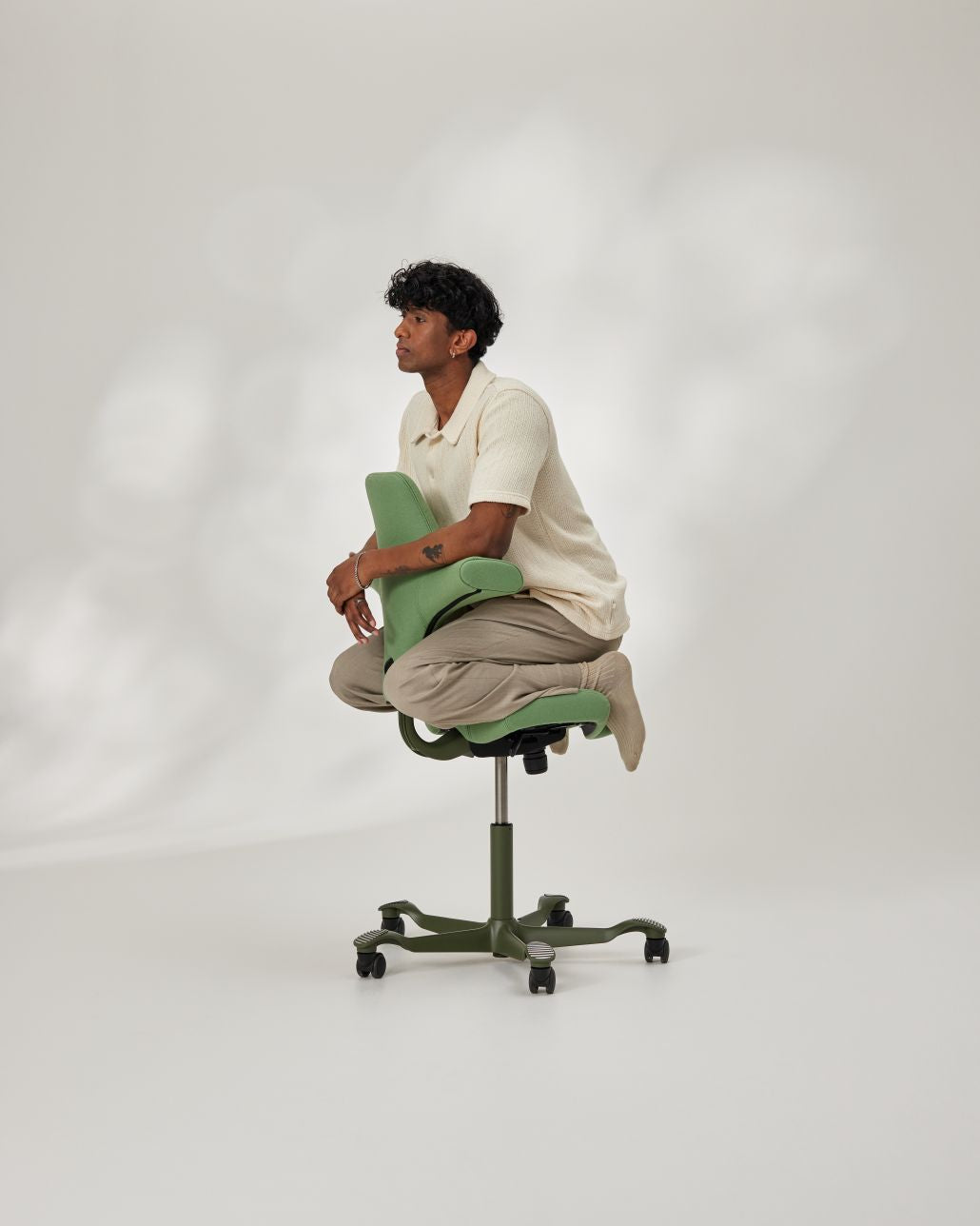 HAG Capisco sitting position sideways straddle - ergonomic office chair versatility - Chair Dinkum Australia