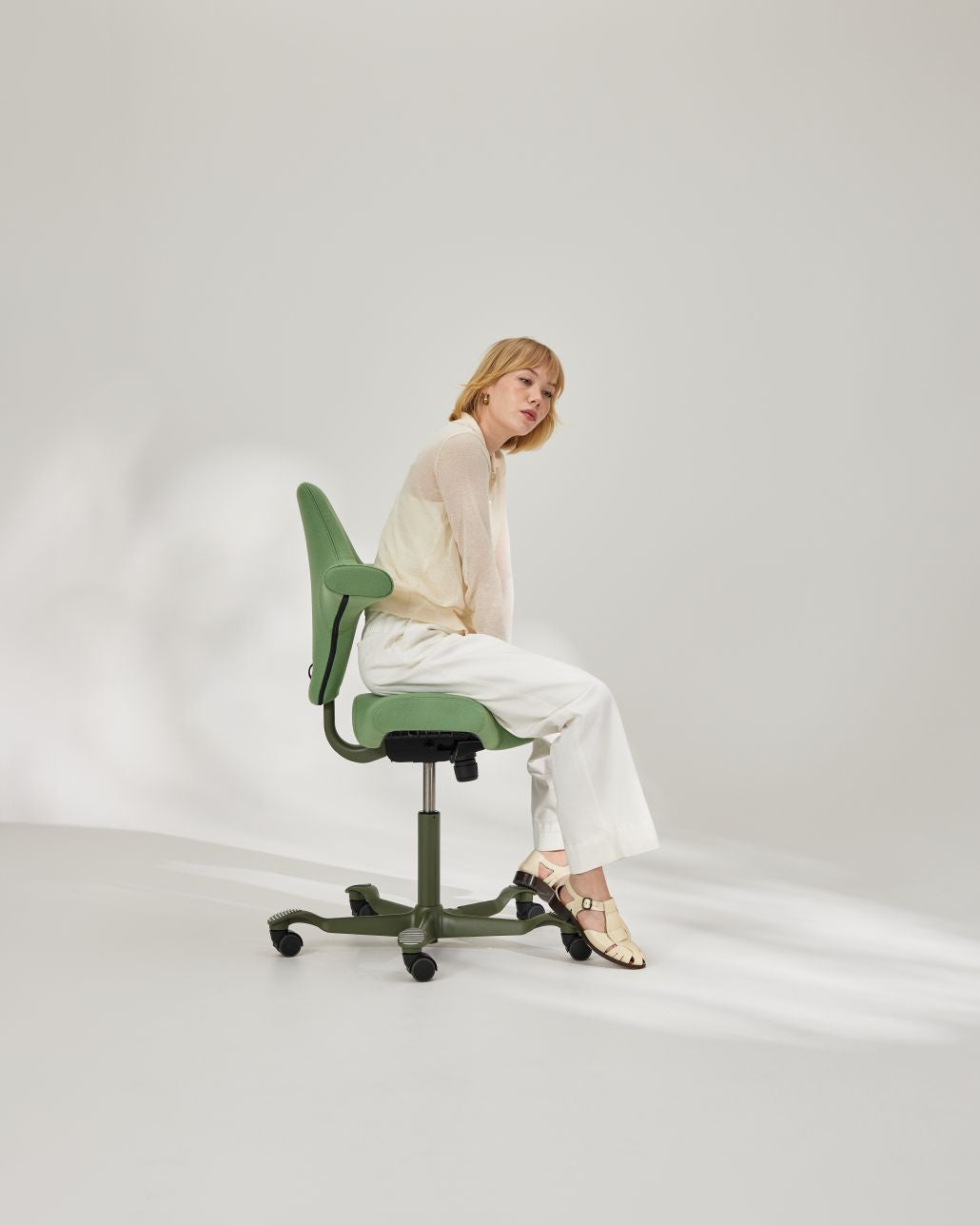 HAG Capisco sitting position reclined relaxed - active sitting chair - Chair Dinkum Australia