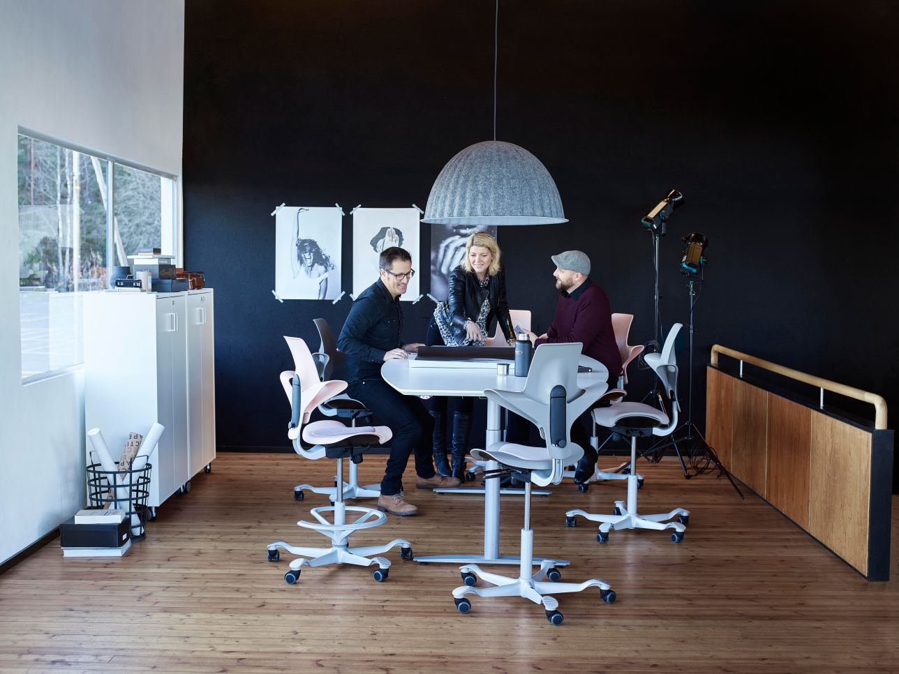HAG Capisco Puls 8010 chairs in creative studio collaborative workspace - Chair Dinkum Australia