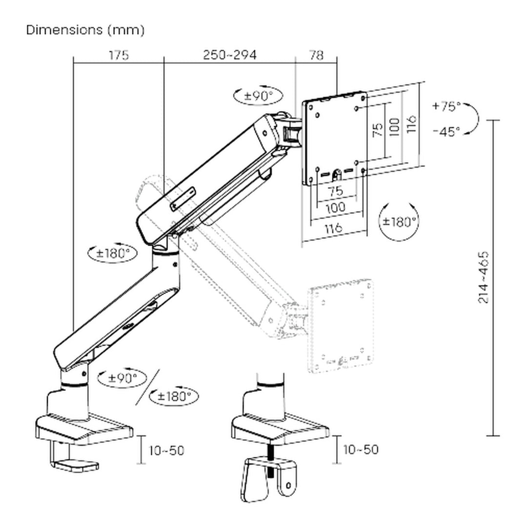 Chair Dinkum Spring-Assisted Monitor Arm - Chair Dinkum