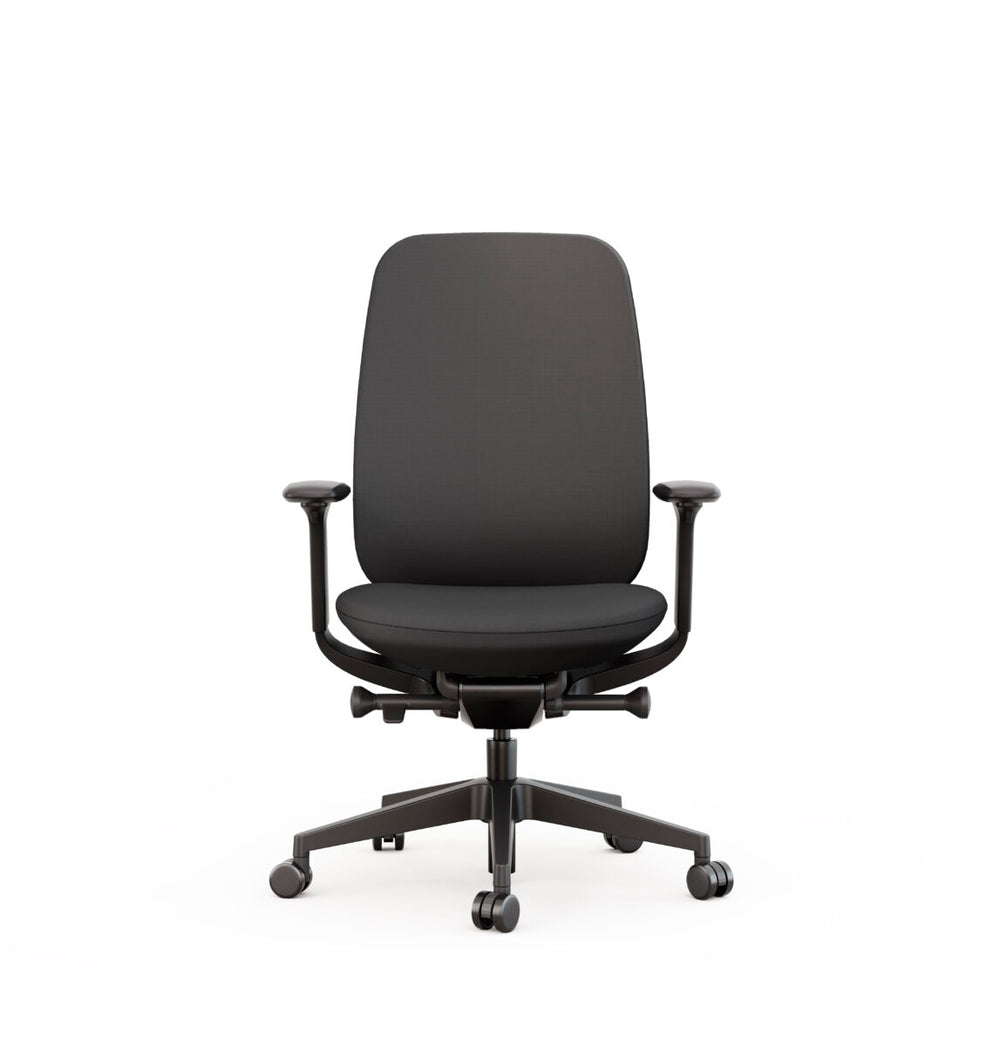 Coast Task Chair Black front view - Chair Dinkum