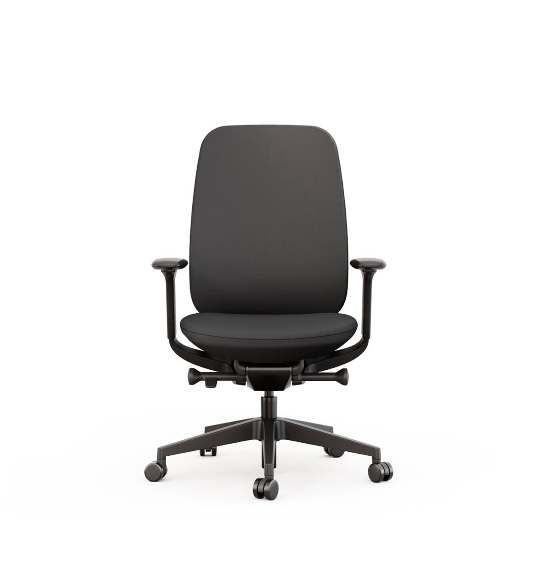 Coast Task Chair Black front view - Chair Dinkum