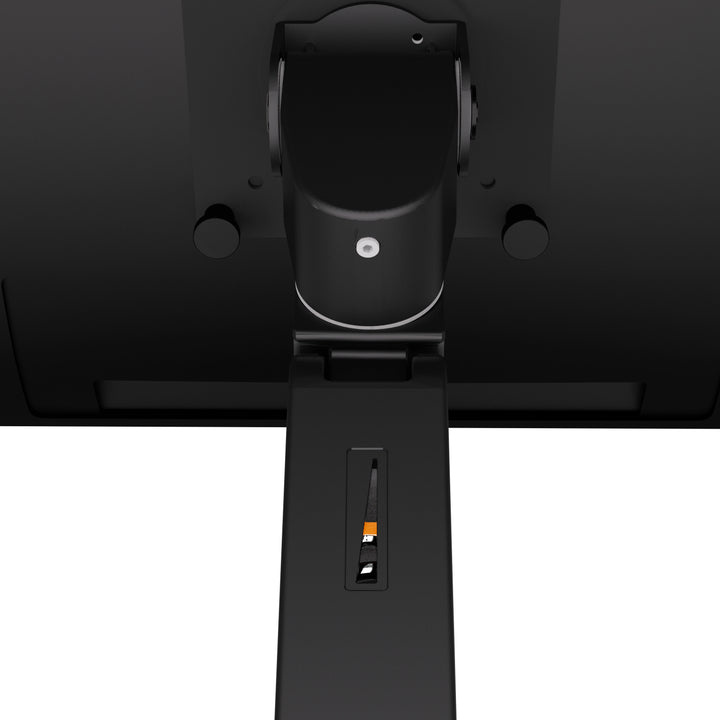 Tension indicator on a matte black Ergotron LX Pro arm behind the screen