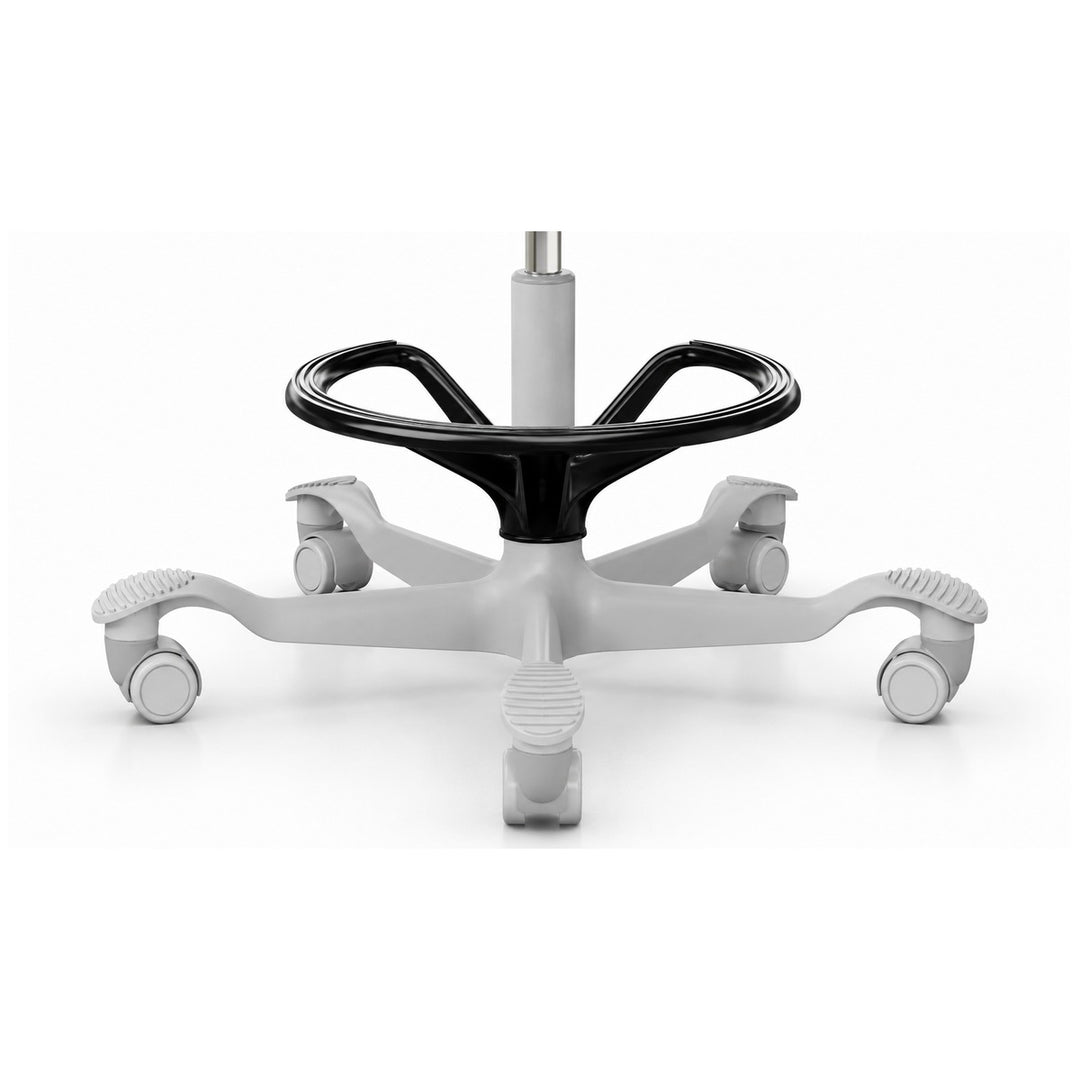 HAG Capisco footring in black fitted to chair base - Chair Dinkum