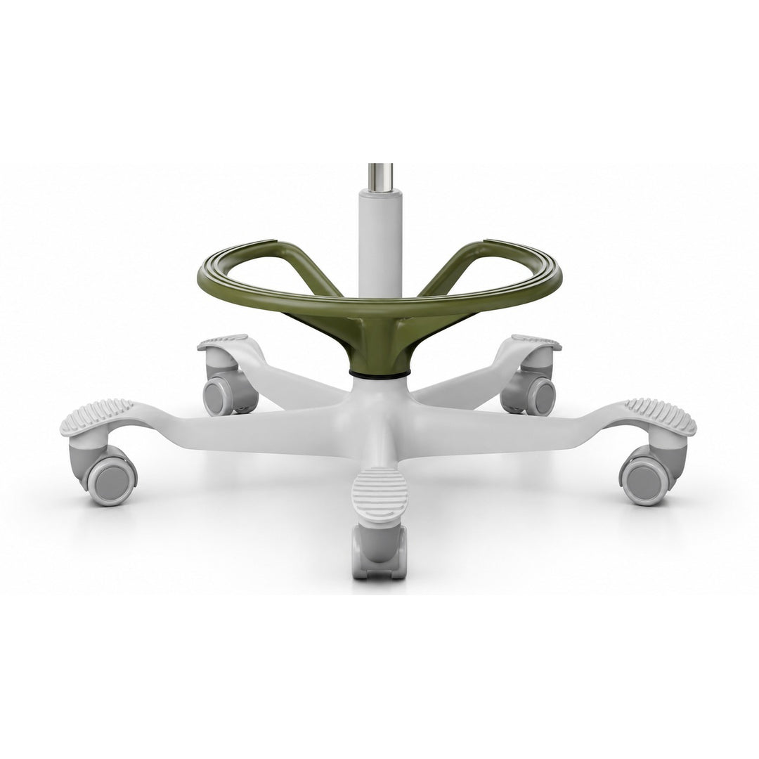 HAG Capisco footring in moss grey fitted to chair base - Chair Dinkum