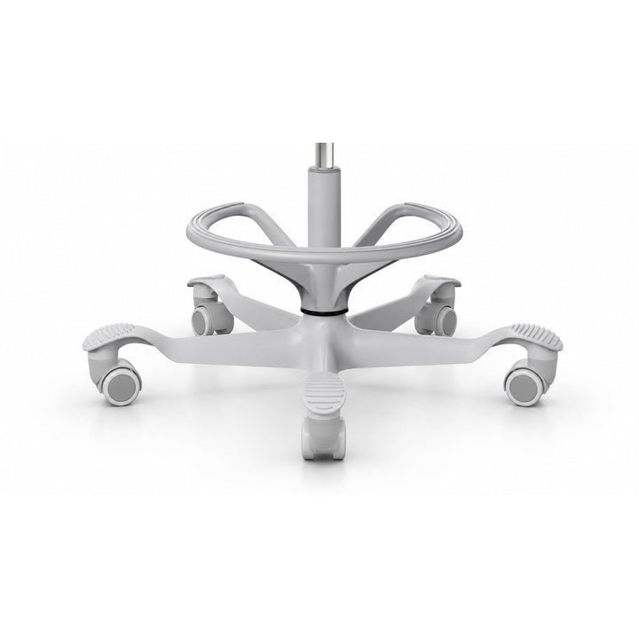 HAG Capisco footring in silver fitted to chair base - Chair Dinkum