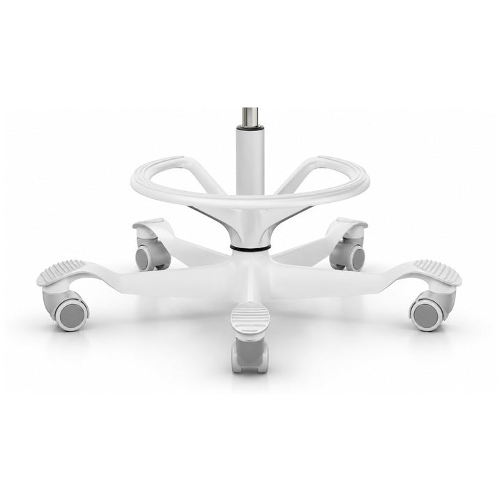 HAG Capisco footring in white fitted to chair base - Chair Dinkum