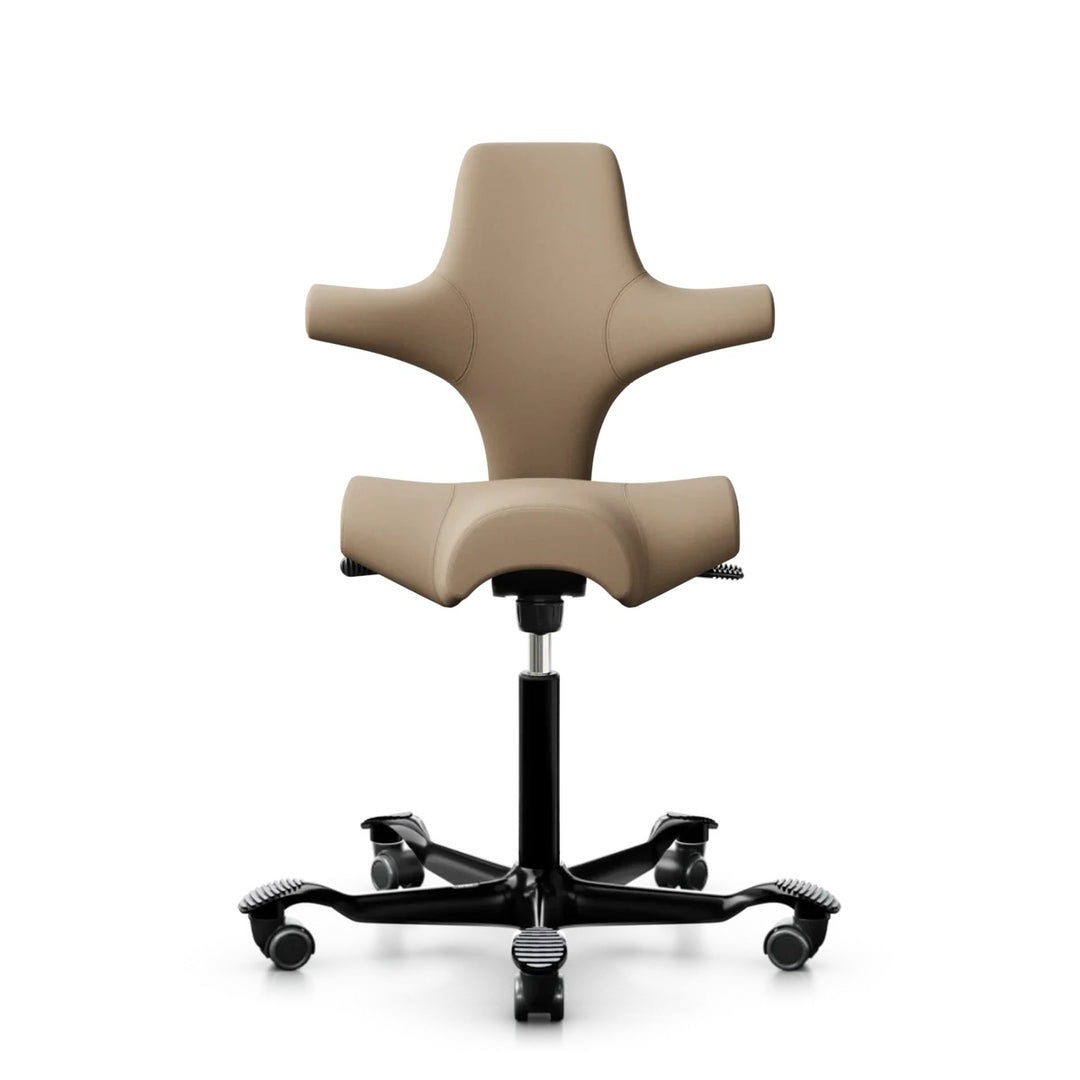 HÅG Capisco 8106 saddle chair in Gabriel CPT4401 on a black base