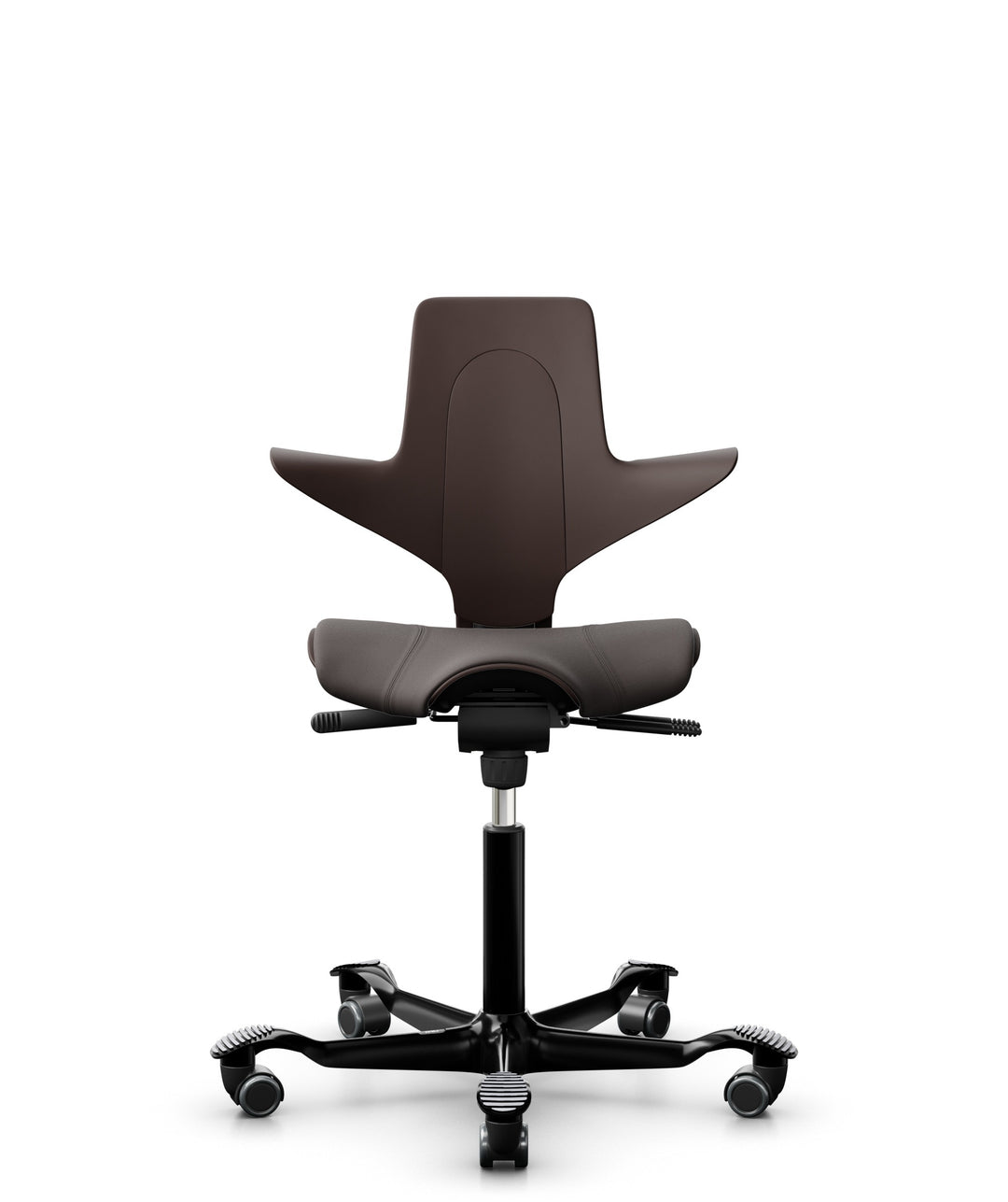 HÅG Capisco Puls 8020 saddle chair, Snowplough shell with ATG55130 seat on a black base