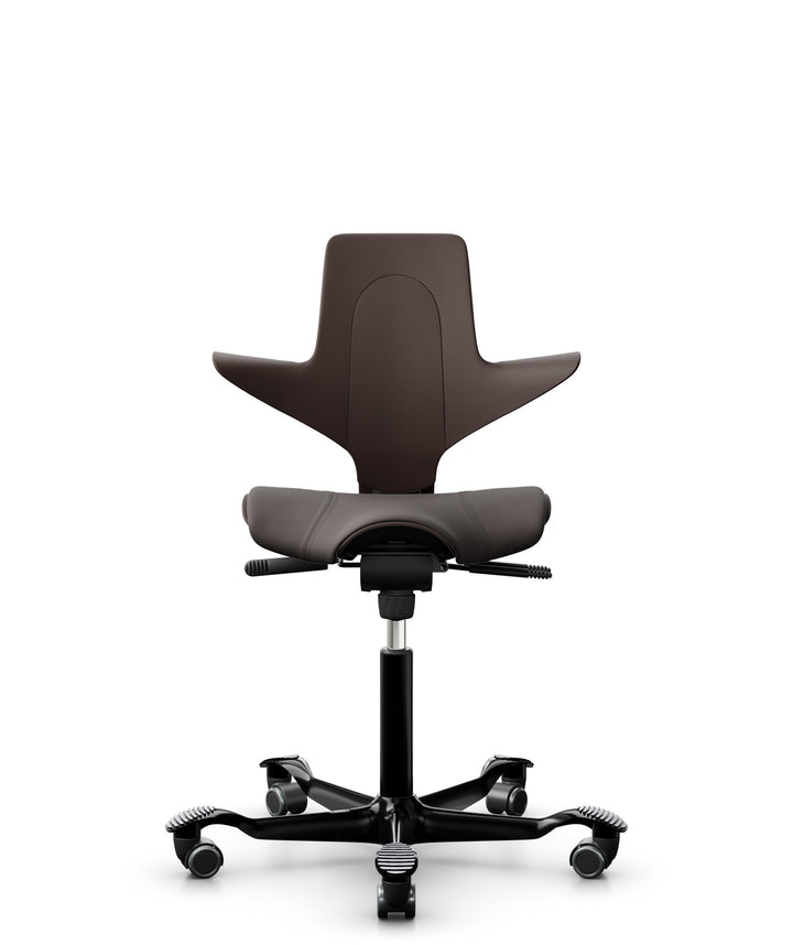 HÅG Capisco Puls 8020 saddle chair, Snowplough shell with ATG55130 seat on a black base