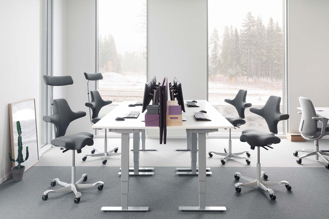 HÅG Capisco saddle chair at standing desk height — buy at Chair Dinkum Australia