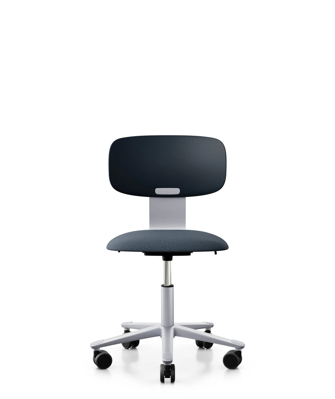 HÅG Tion 2140 in Blue Cura CU66165 with a Crowberry back on a silver base, no arms