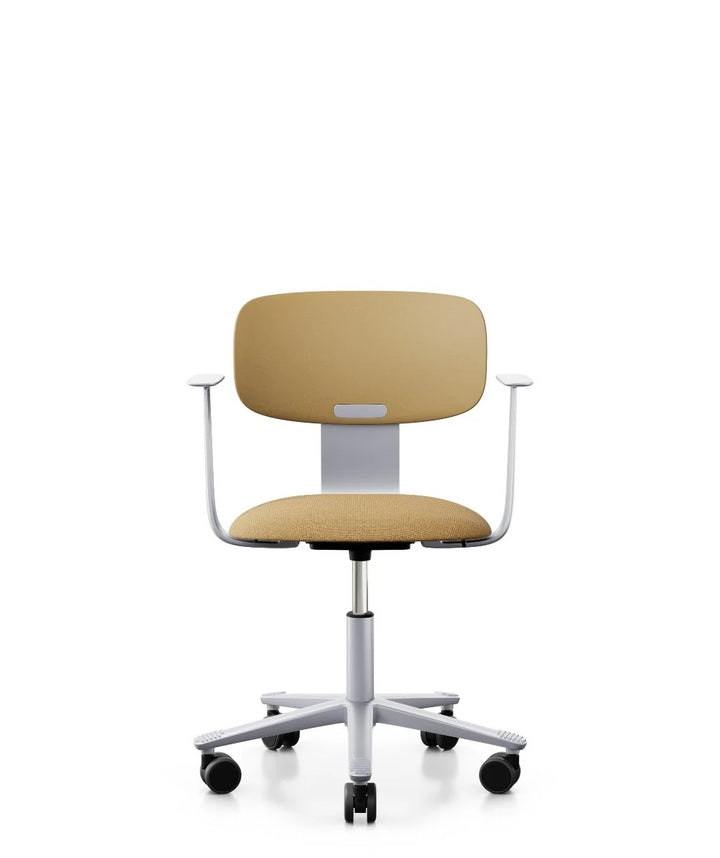 HÅG Tion 2140 in Ochre Cura CU62083 with a Harvest back, silver base and silver arms