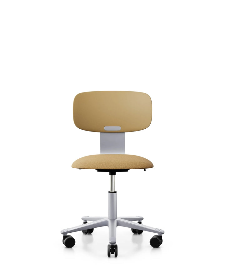 HÅG Tion 2140 in Ochre Cura CU62083 with a Harvest back on a silver base, no arms