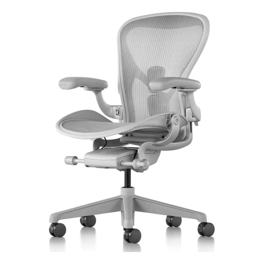 Herman Miller Aeron Chair Remastered Mineral Satin side view - Chair Dinkum Australia