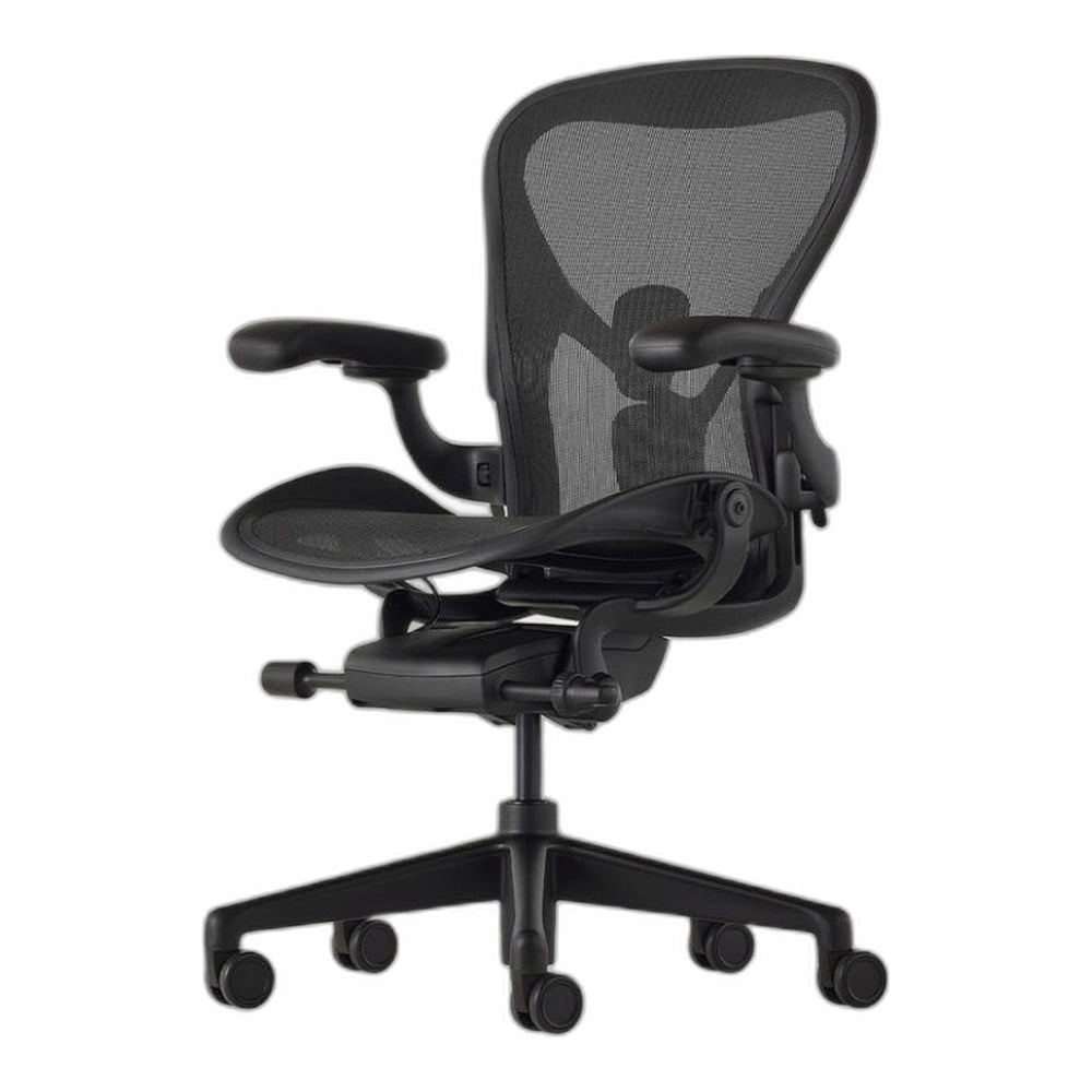 Herman Miller Aeron Chair Remastered Onyx side view - Chair Dinkum Australia