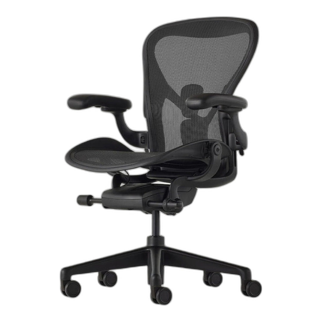 Herman Miller Aeron Chair Remastered Onyx side view - Chair Dinkum Australia