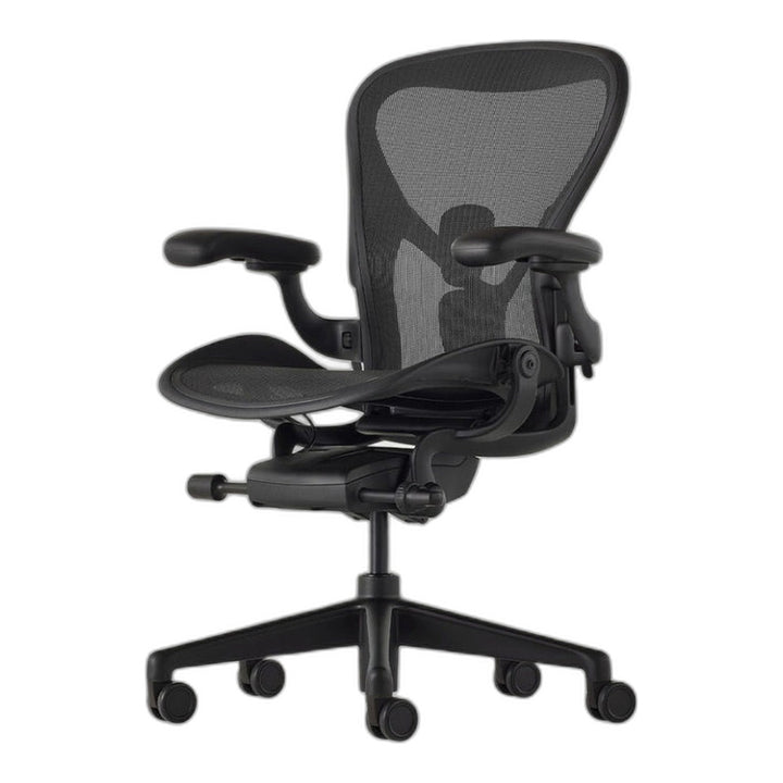 Herman Miller Aeron Chair Remastered Onyx side view - Chair Dinkum Australia