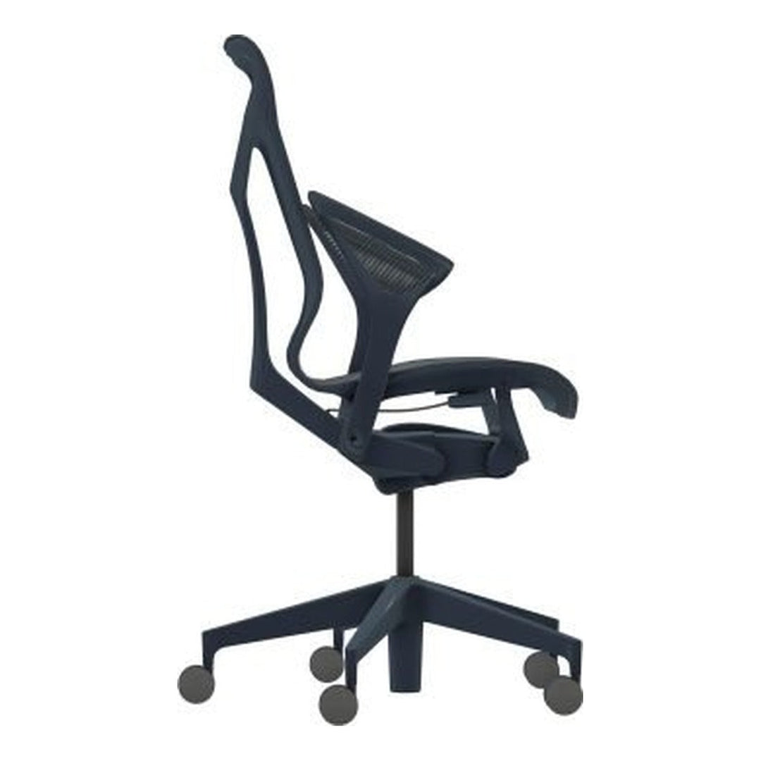 Herman Miller Cosm, Mid Back, Leaf Arms, in Graphite detail - Chair Dinkum ergonomic chairs