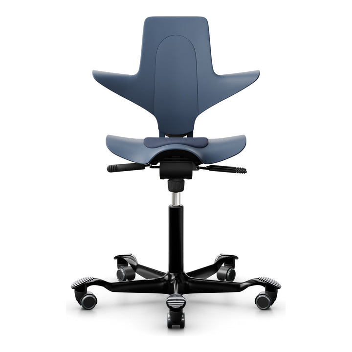 HÅG Capisco Puls 8010 saddle chair in Blueberry SC66071 with black base - Chair Dinkum