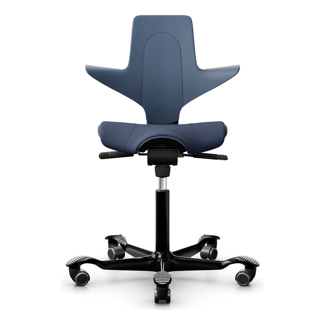 HÅG Capisco Puls 8020 saddle chair in Blueberry SC66071 with black base - Chair Dinkum