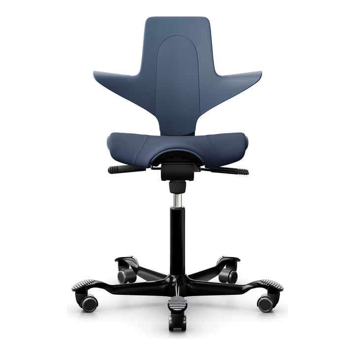 HÅG Capisco Puls 8020 saddle chair in Blueberry SC66071 with black base - Chair Dinkum