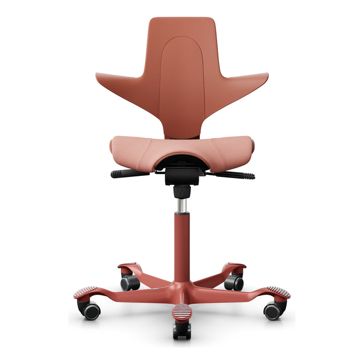 HÅG Capisco Puls 8020 saddle chair in Rosehip SC64213 with blush rose base - Chair Dinkum