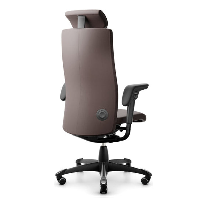 HÅG Tribute 9031 executive ergonomic office chair black leather rear view - Chair Dinkum Australia