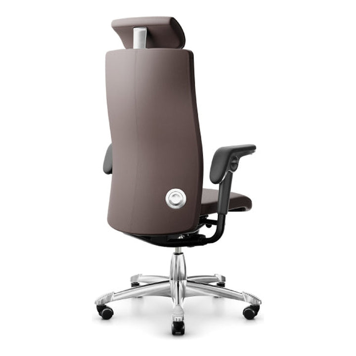 HÅG Tribute 9031 executive ergonomic office chair TiltDown armrest leather top detail - Chair Dinkum Australia