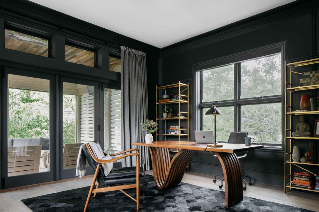 Home office with large windows, plants, and ergonomic furniture - Chair Dinkum Australia