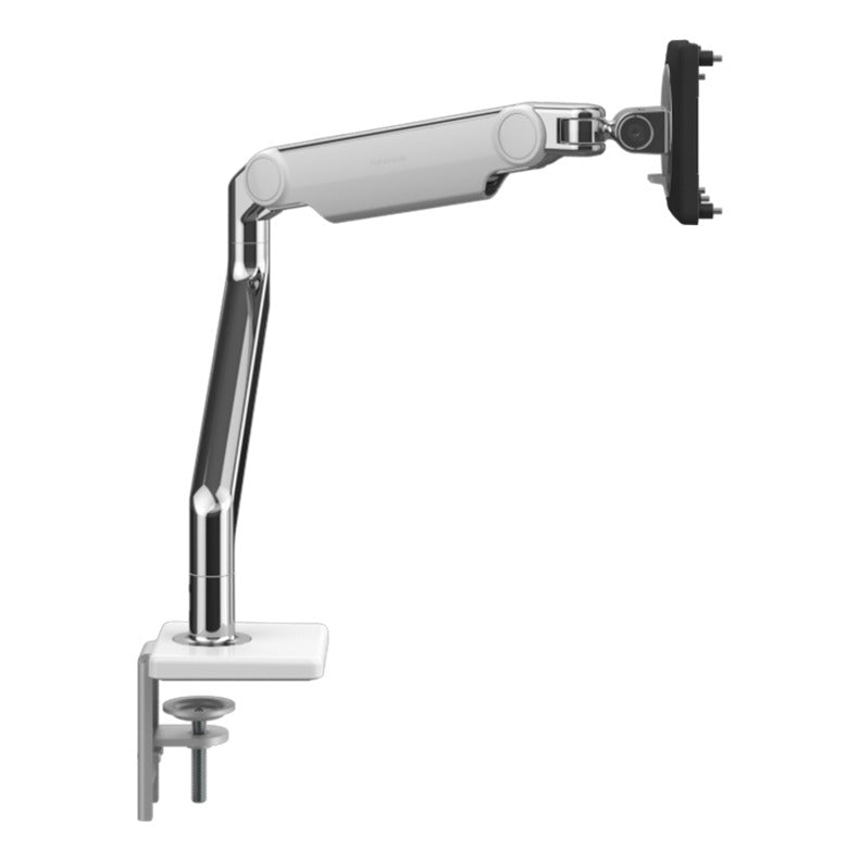 Humanscale M2 Pro Monitor Arm in white, view 2 - Humanscale configurator render
