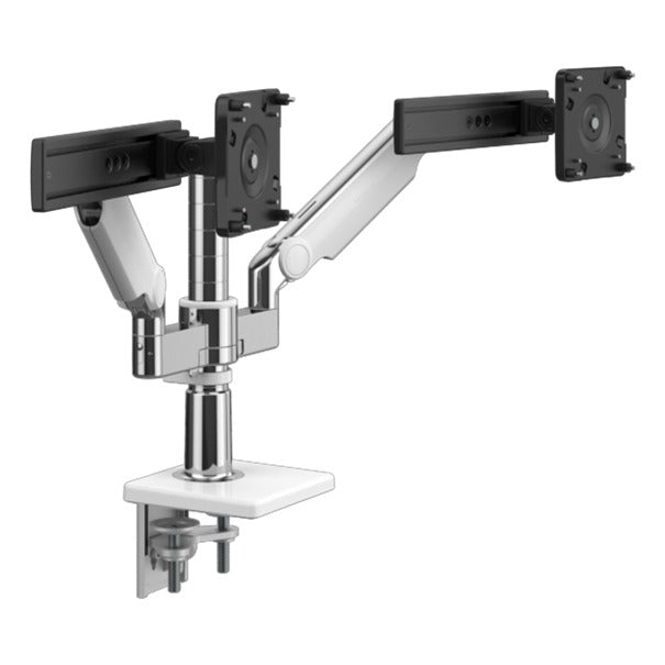 Humanscale M/Flex M2 Pro Dual Monitor Arm with Sliders in white, view 1 - Humanscale configurator render
